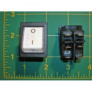 TV-D1-111-7 White On/Off Switch (CDH)