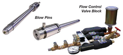 Blow Pins & Flow Control Valve Block